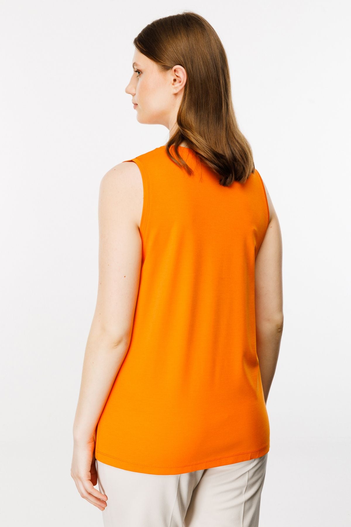On Kadın Oversize Kolsuz Bluz - Minimalist Günlük Stil