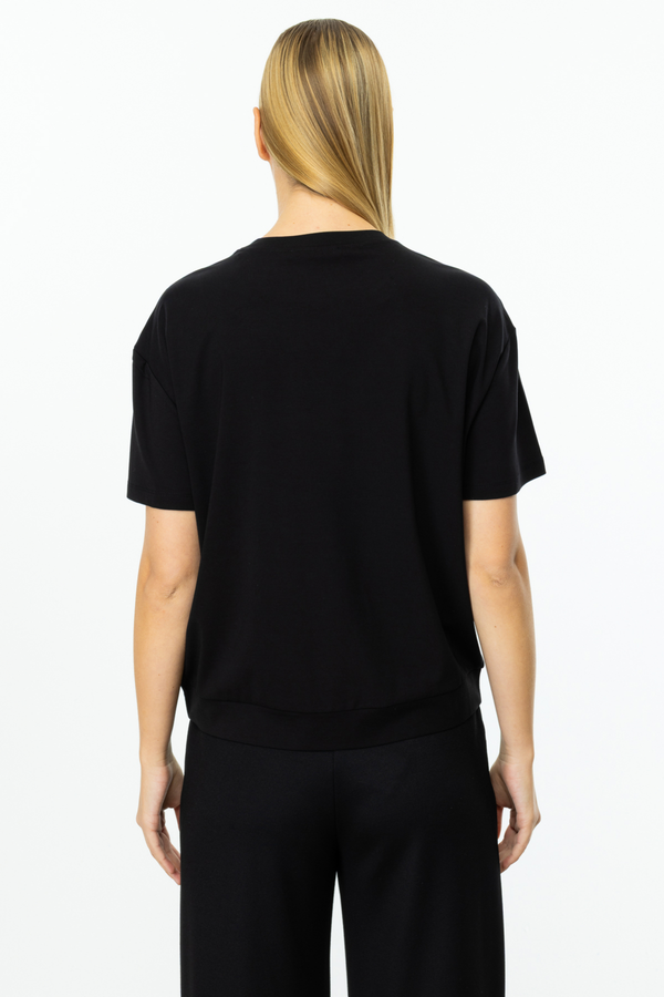 On Minimalist Oversize Kadın Bluz - Kısa Kol Rahat Günlük