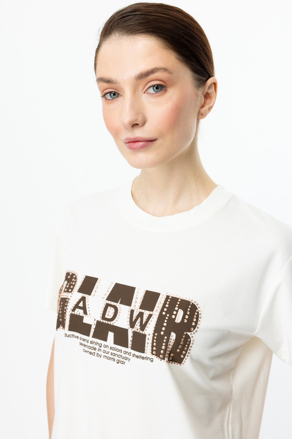 On Minimalist Kadın Bluz - Kısa Kol Yuvarlak Yaka Oversize