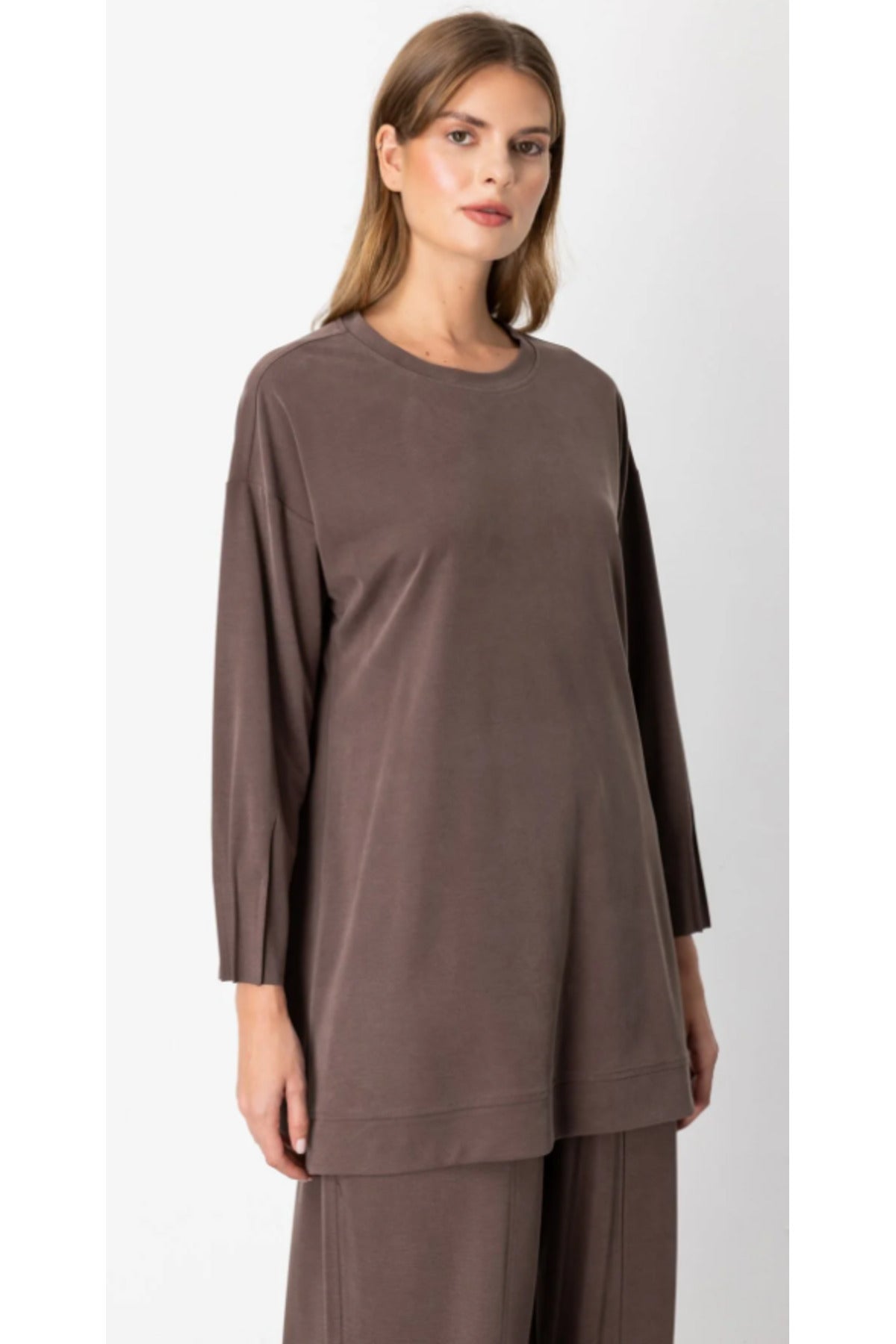 On Kadın Oversize Uzun Kol Midi Tunik - Rahat ve Şık