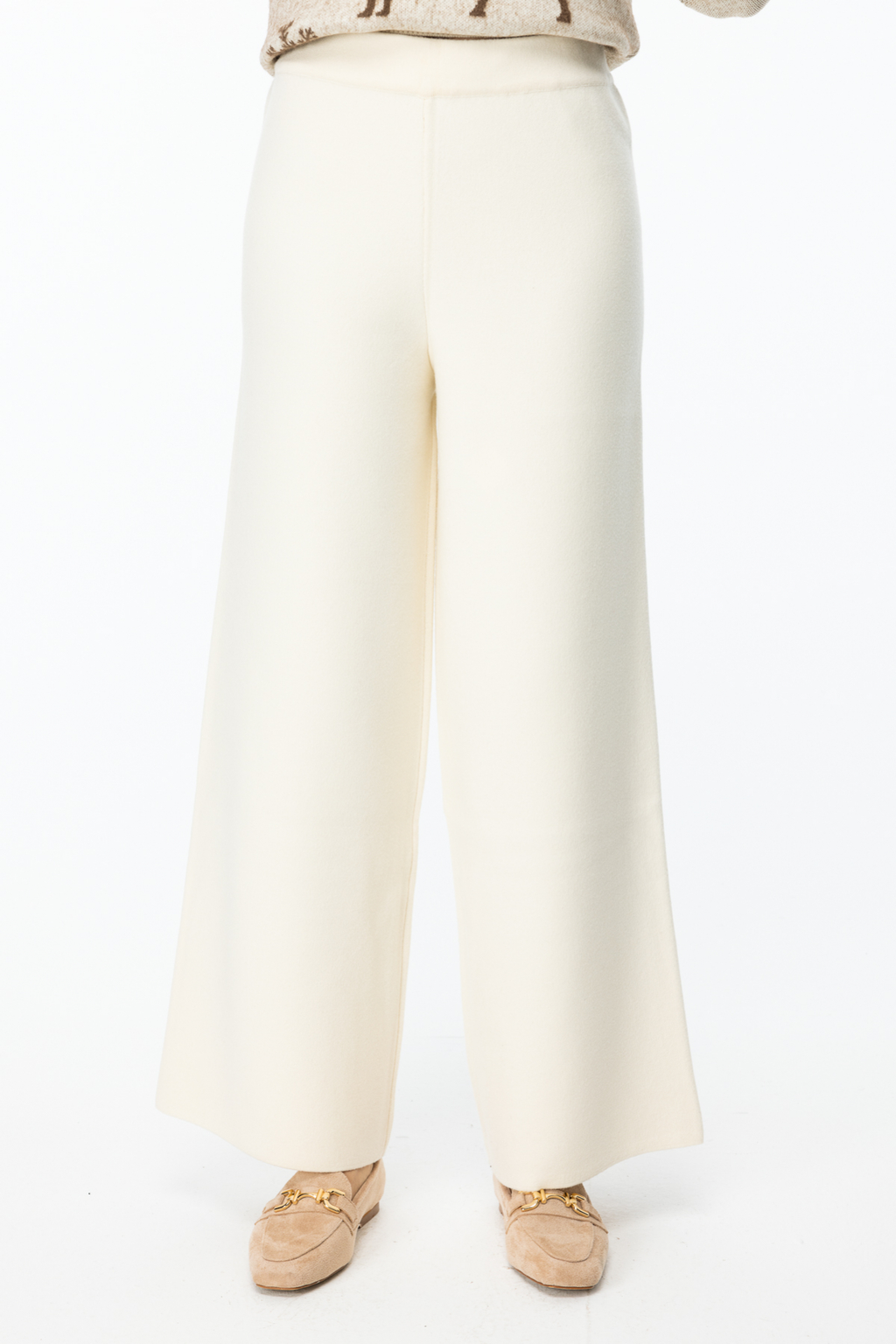 On Minimalist Oversize Yüksek Bel Geniş Paça Kadın Pantolon