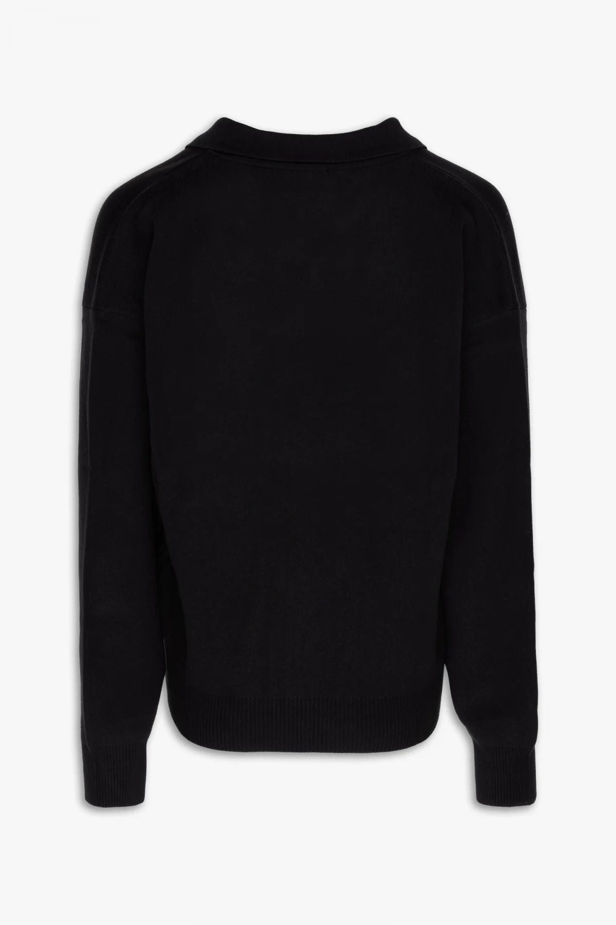 On Kadın Polo Yaka Uzun Kollu Crop Triko - Minimalist & Şık