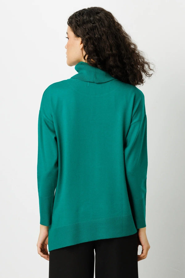 On Oversize Boğazlı Triko Kazak - Minimalist Kadın