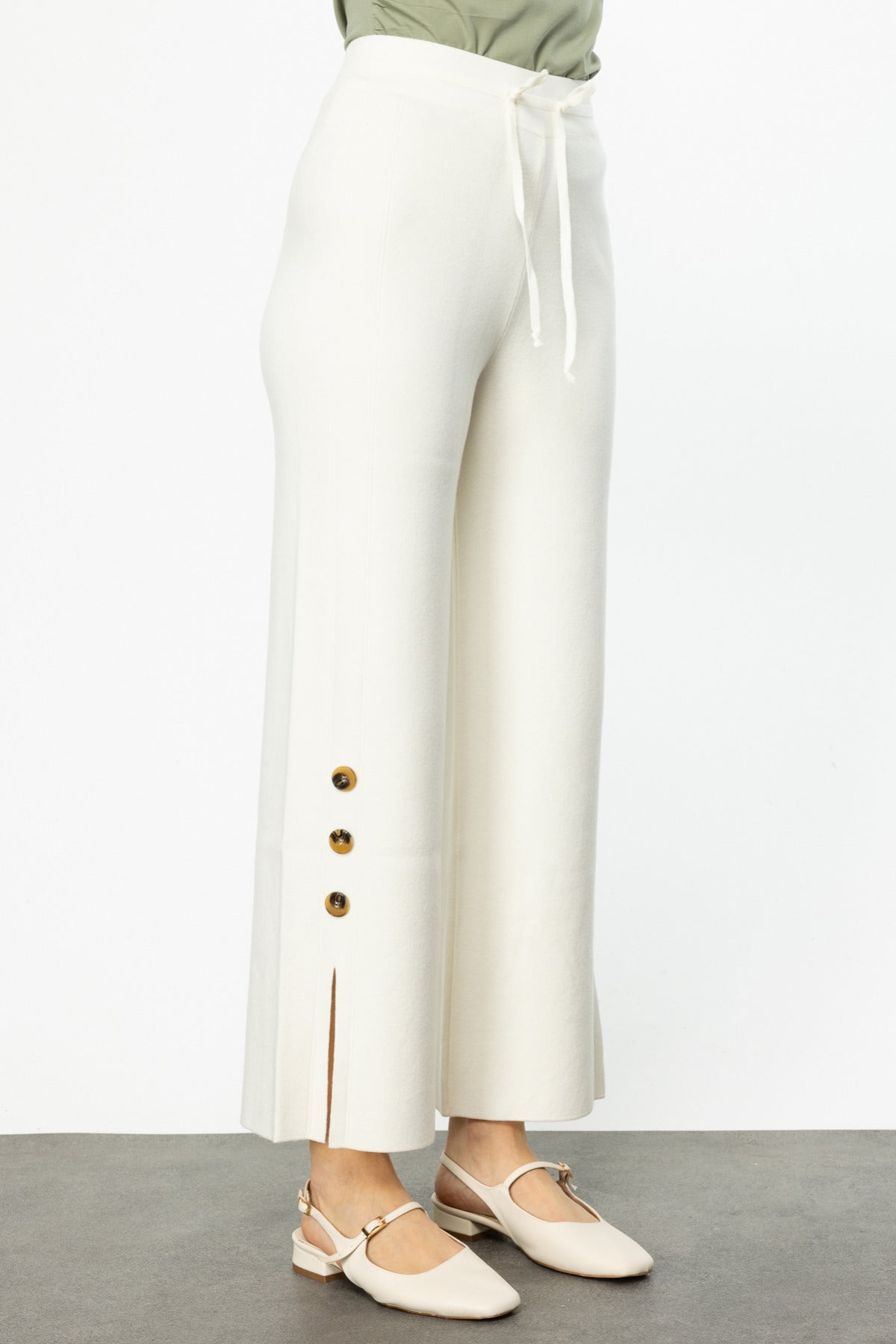 On Minimalist Oversized Midi Kadın Pantolon - Yüksek Bel Translation missing: ar.content.product_image_secondary