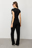 On Minimalist V Yaka Crop Bluz - Kısa Kol - Günlük