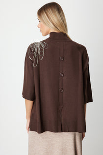 On Oversize 3/4 Kol Minimalist Kadın Kazak - Günlük Şıklık
