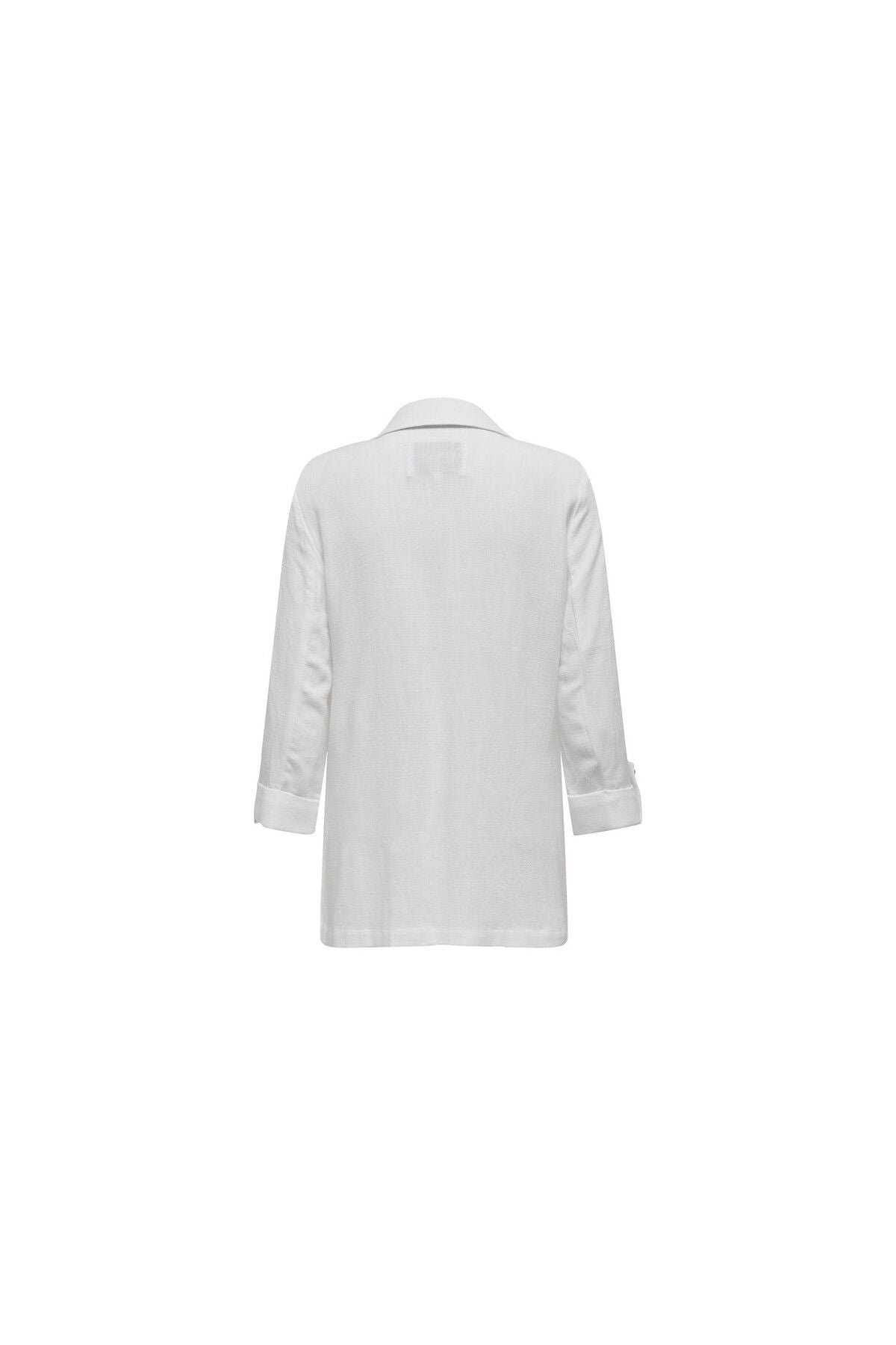 Only Minimalist Keten Blazer - Oversize 3/4 Kol Günlük Kadın Ceket Translation missing: tr.content.product_image_secondary