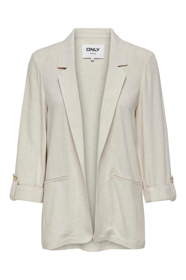 Only Minimalist Keten Blazer - Oversize 3/4 Kol Günlük Kadın Ceket