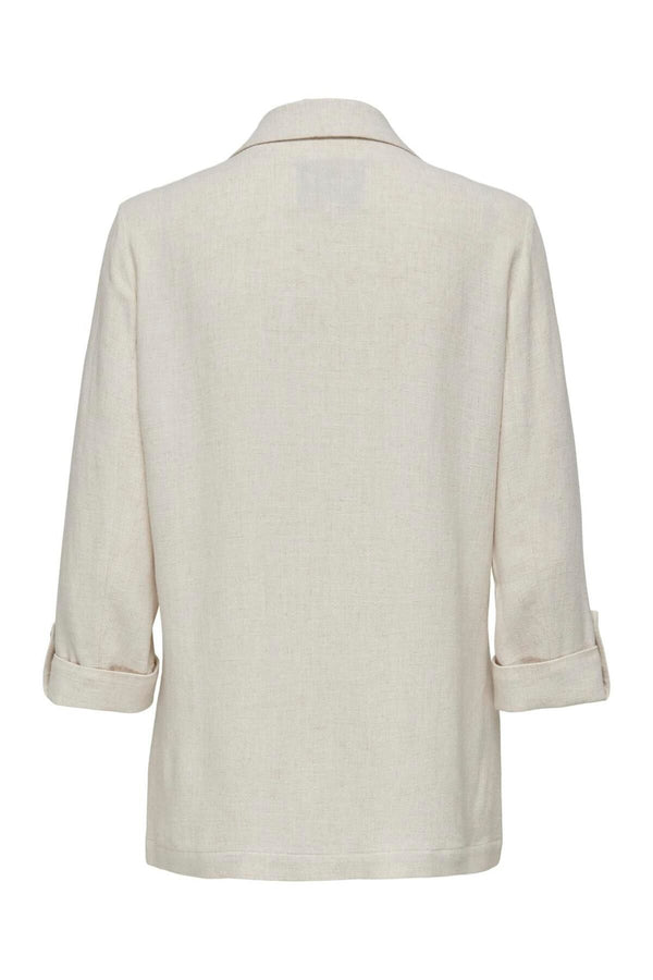 Only Minimalist Keten Blazer - Oversize 3/4 Kol Günlük Kadın Ceket