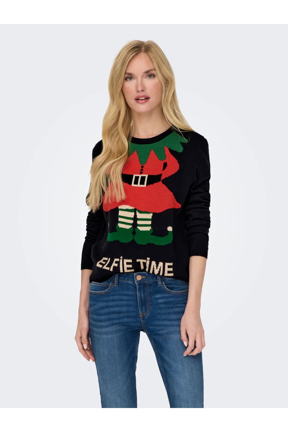 Only Kadın Noel Kazak - Uzun Kol Yuvarlak Yaka - Hediyelik Translation missing: ar.content.product_image_secondary