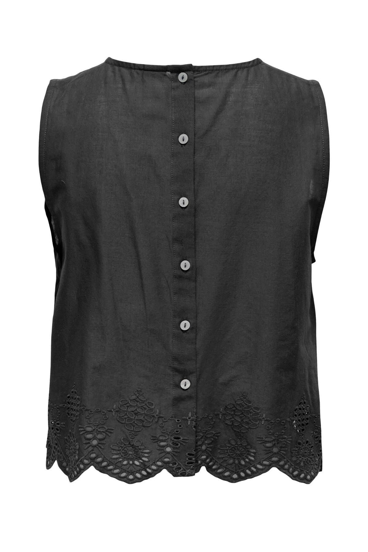 Only Minimalist Crop T-Shirt Yuvarlak Yaka Kolsuz Yazlık Günlük Translation missing: tr.content.product_image_secondary