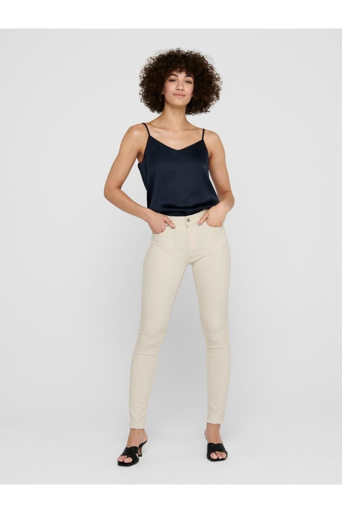 Only Minimalist Slim Fit Midi Kadın Pantolon - Günlük Şıklık