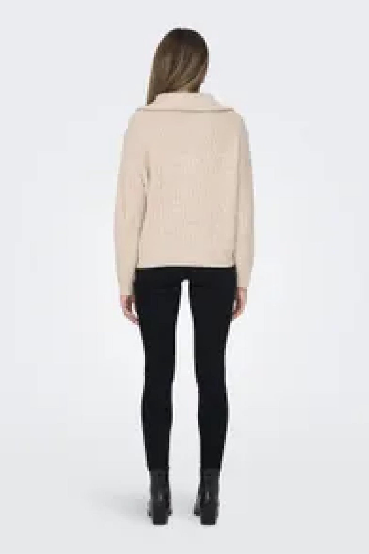 Only Oversize Yarım Fermuarlı Uzun Kol Kadın Sweatshirt - Minimalist Stil Ana görsel
