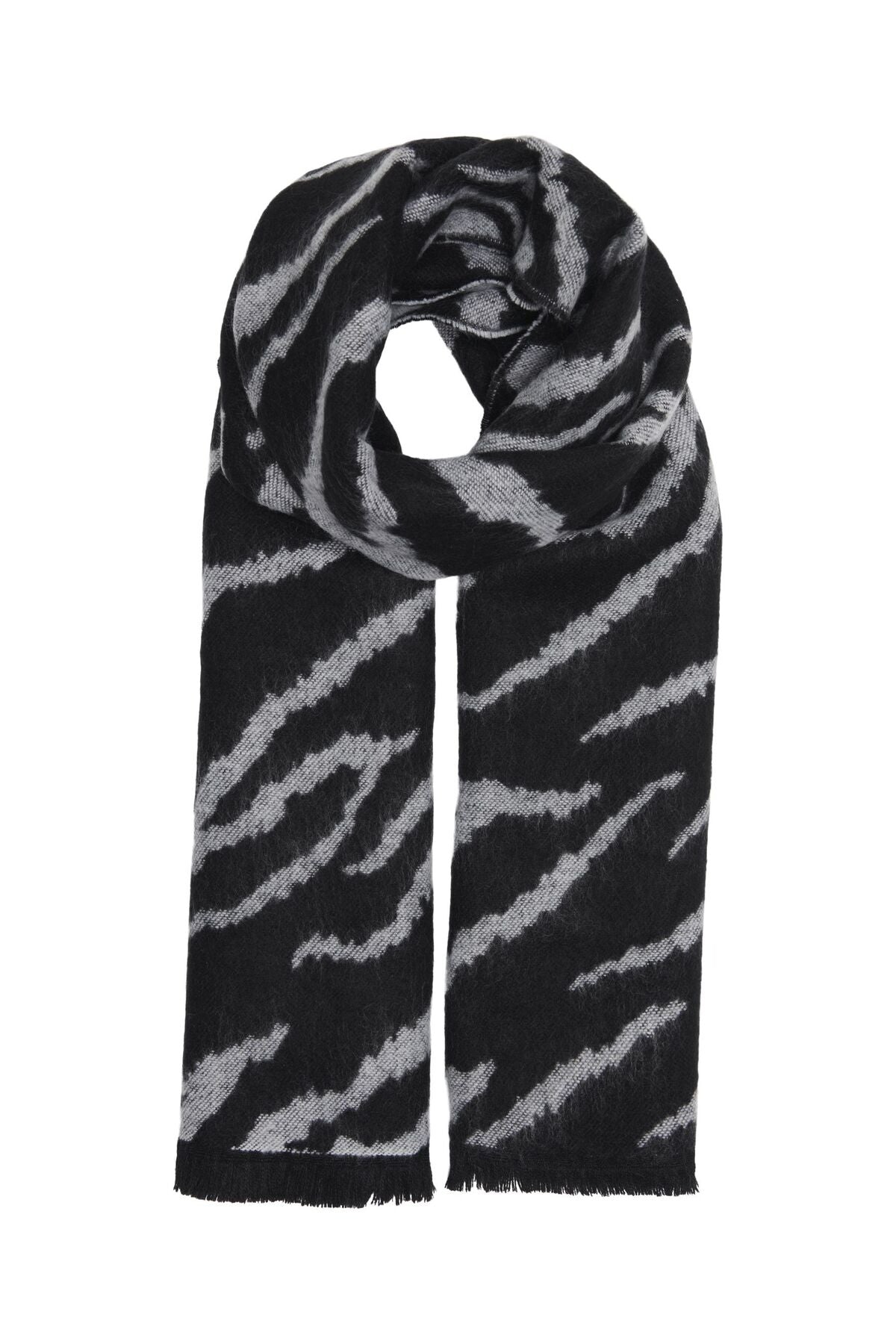 Only Oversize Zebra Desenli Atkı - Kışlık Şal Translation missing: ar.content.product_image_secondary