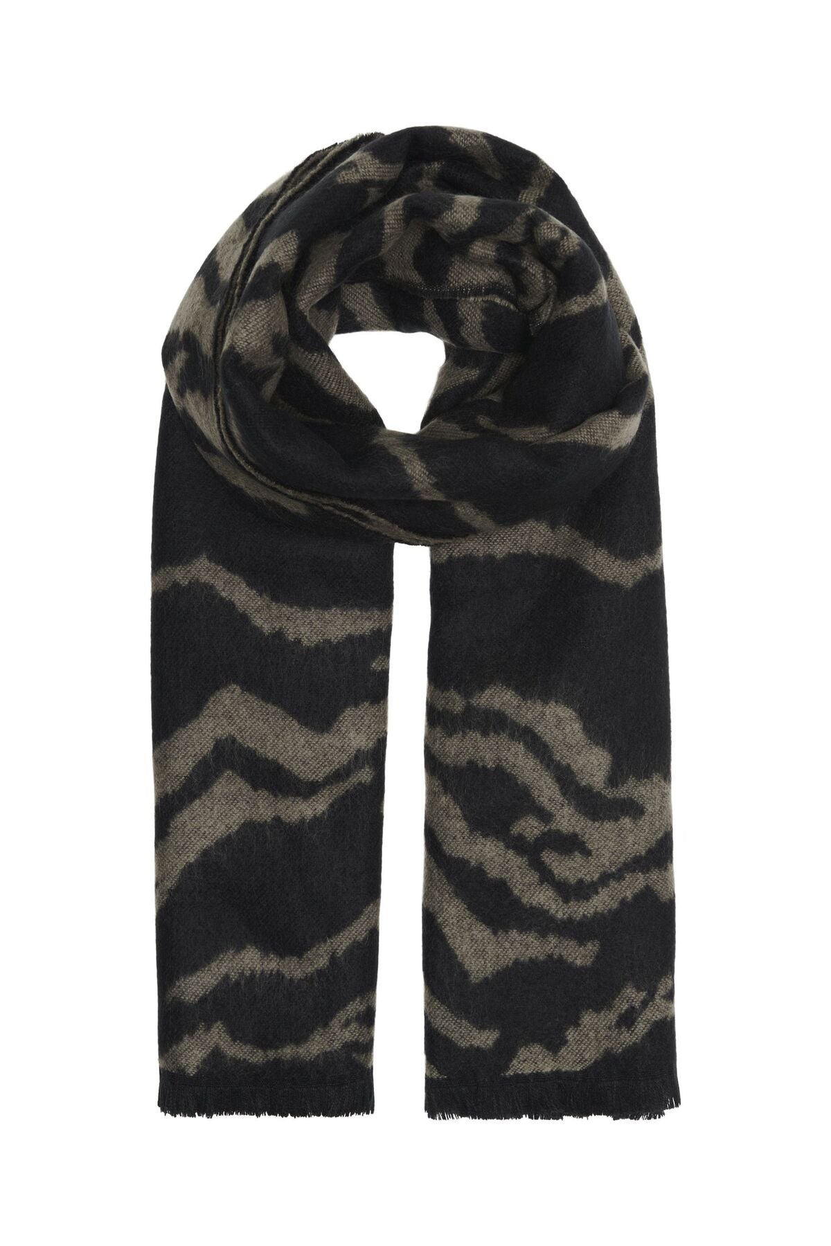 Only Oversize Zebra Desenli Atkı - Kışlık Şal