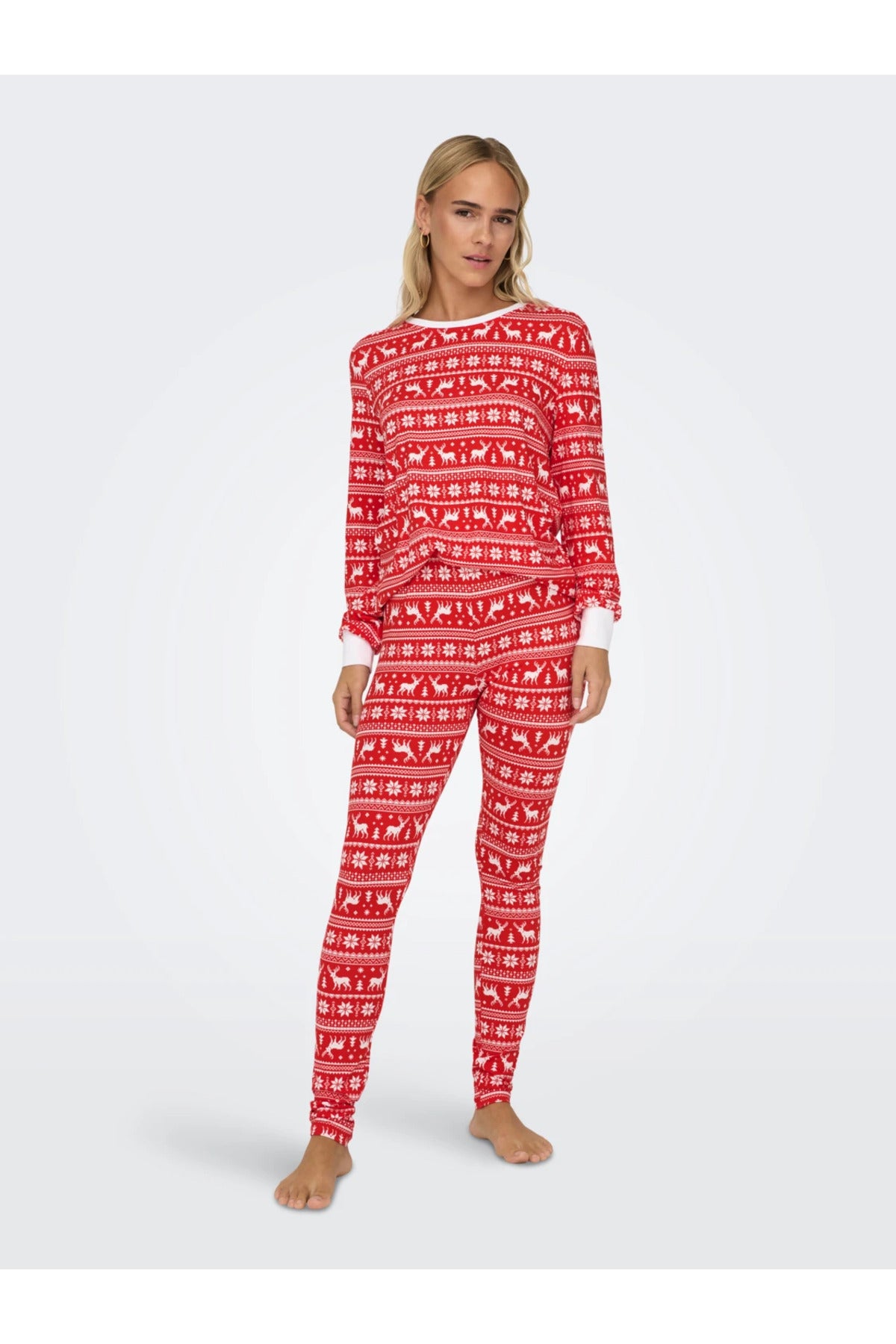 Only Uzun Kol Gece Pijama Takımı - Rahat ve Sıcak Kışlık Desen Translation missing: ar.content.product_image_secondary