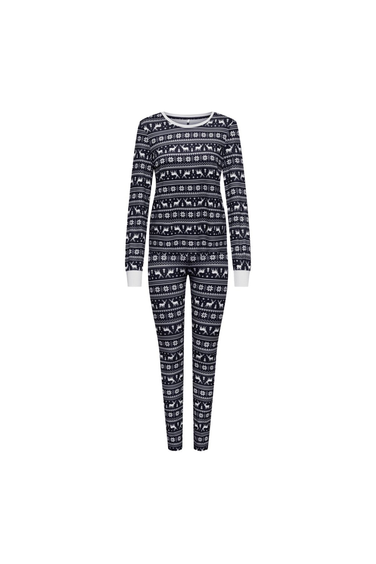 Only Uzun Kol Gece Pijama Takımı - Rahat ve Sıcak Kışlık Desen