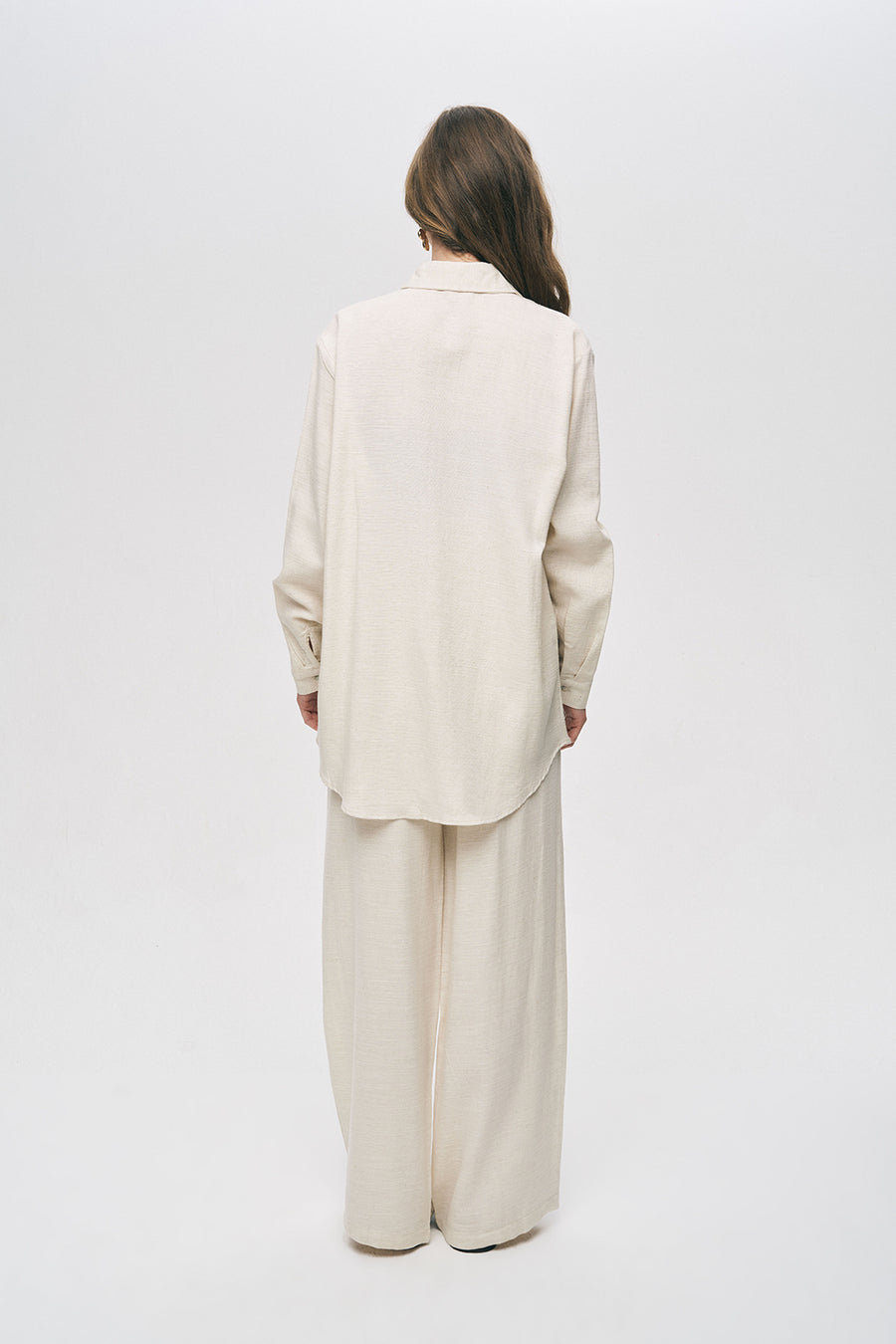 Orfeo Negro Kadın Kelebek Nakış İşlemeli Oversize Gömlek 34659