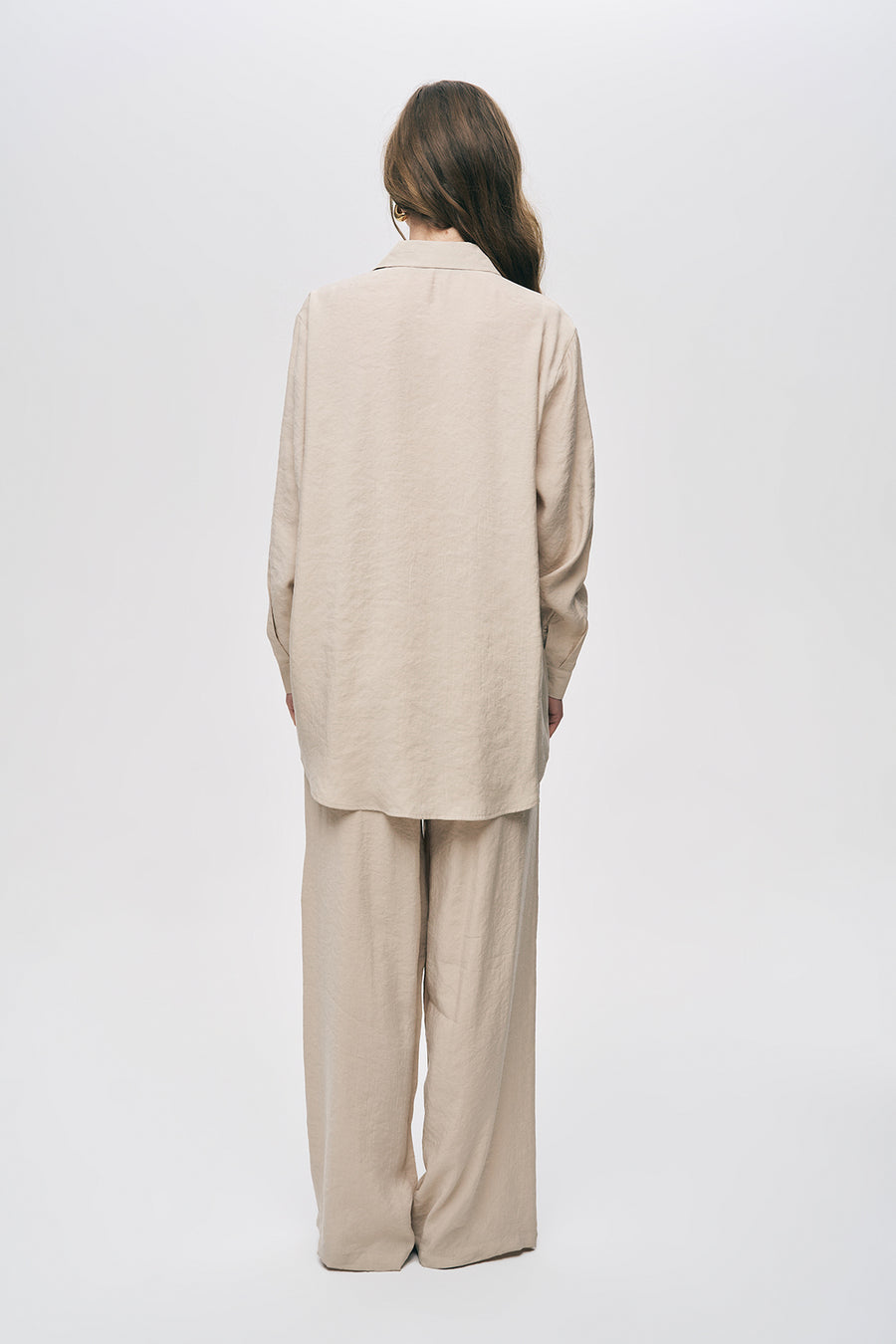 Orfeo Negro Kadın Önü  Ve Yanı Boncuk İşlemeli Oversize Kesim Gömlek 34535