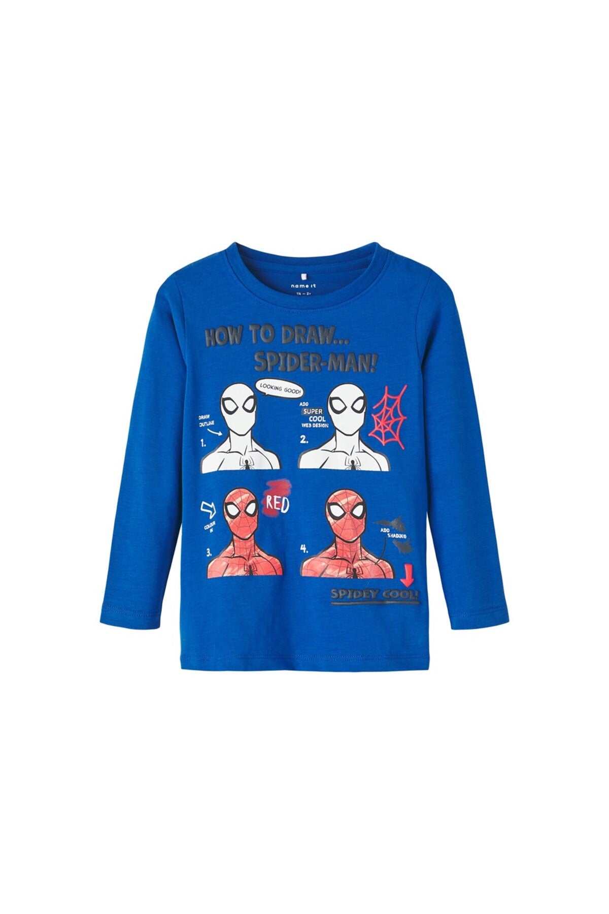Örümcek Adam Spider-Man Baskılı Erkek Çocuk Uzun Kol Sweatshirt İkincil görsel