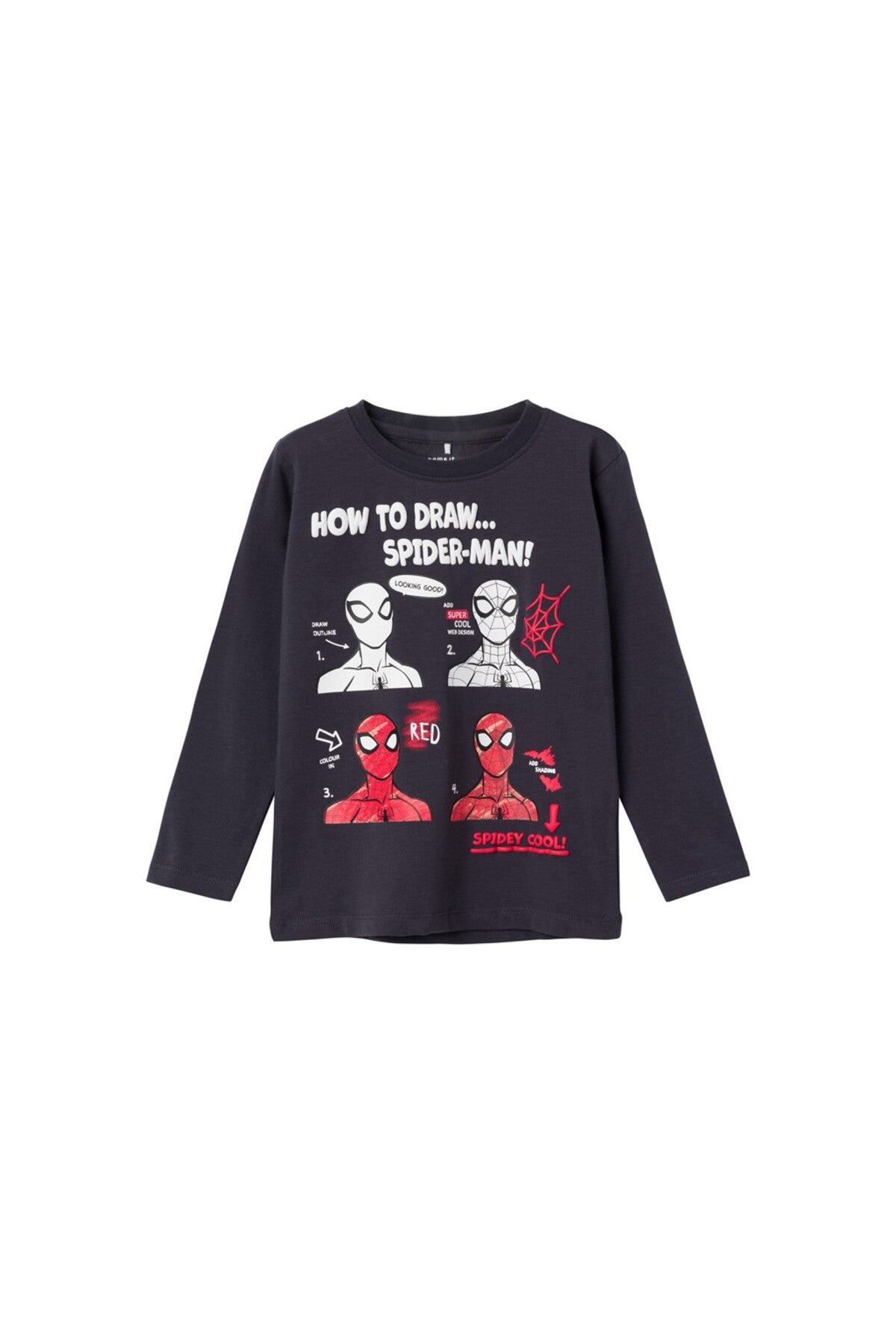 Örümcek Adam Spider-Man Baskılı Erkek Çocuk Uzun Kol Sweatshirt Ana görsel