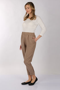 Daido Minimalist Keten Crop Pantolon - Yüksek Bel 7/8 Boy