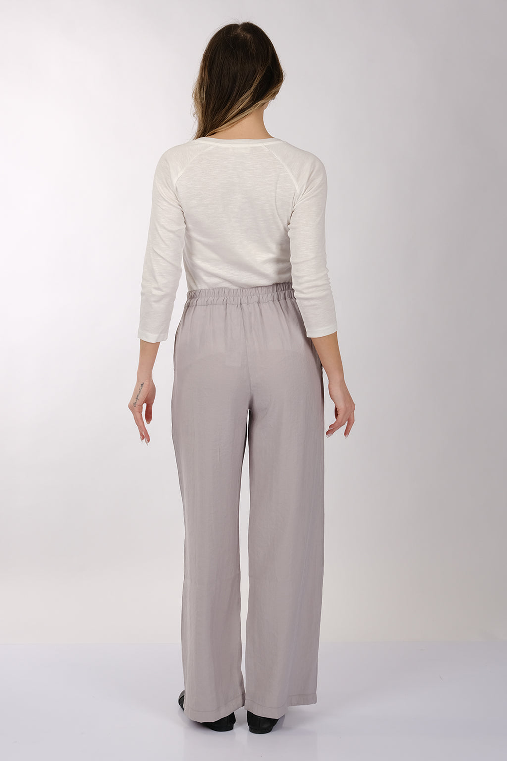 Daido Minimalist Yüksek Bel Bol Paça Kadın Pantolon - Günlük & Ofis