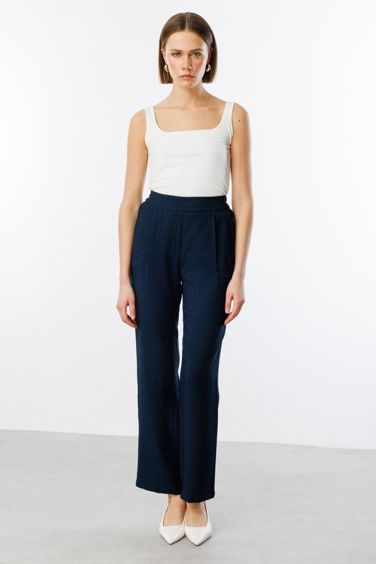 Ekol Minimalist Yüksek Bel Midi Kadın Pantolon - Günlük & Ofis Şıklığı Translation missing: ar.content.product_image_main