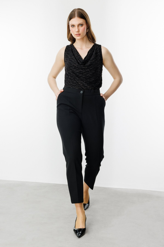 بنطلون نسائي من إيكول بي بي بتصميم بسيط - طول 7/8 - أنيق ومريح