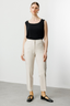 Ekol BB Minimalist Kadın Pantolon - 7/8 Boy - Yüksek Bel - Düz Kesim