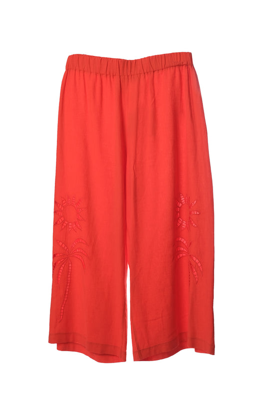 Faik Sönmez بنطال كتان قصير متوسط ​​الطول - صيفي