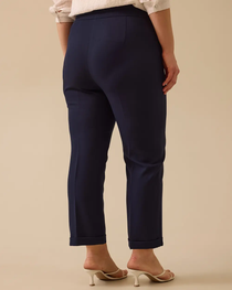 Büyük Beden Beli Büzgülü Duble Paça Pantolon Gala-Xi