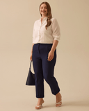 Büyük Beden Beli Büzgülü Duble Paça Pantolon Gala-Xi