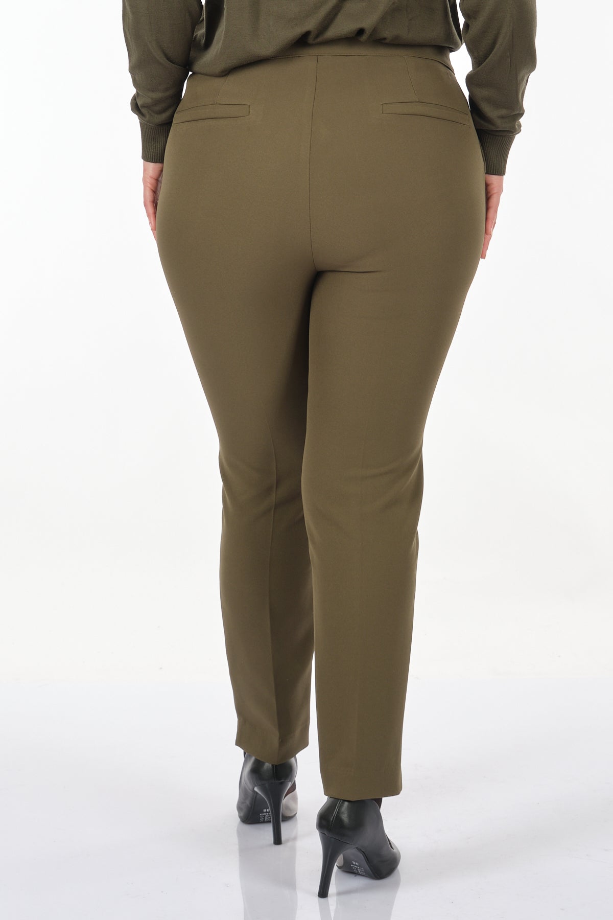 Garni Minimalist Yüksek Bel Kadın Pantolon - Günlük & İş