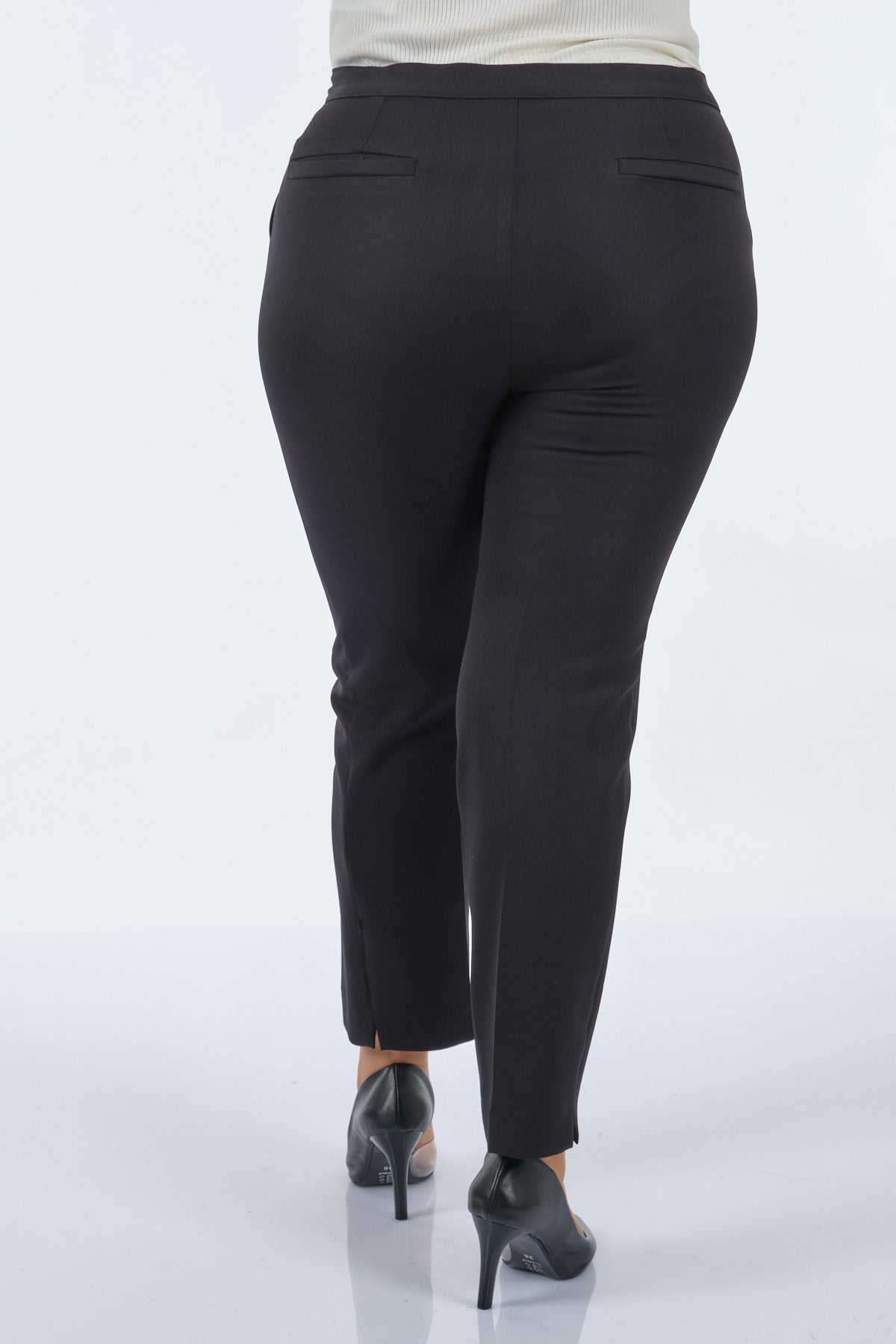 Garni Minimalist Yüksek Bel Kadın Pantolon - Günlük & İş