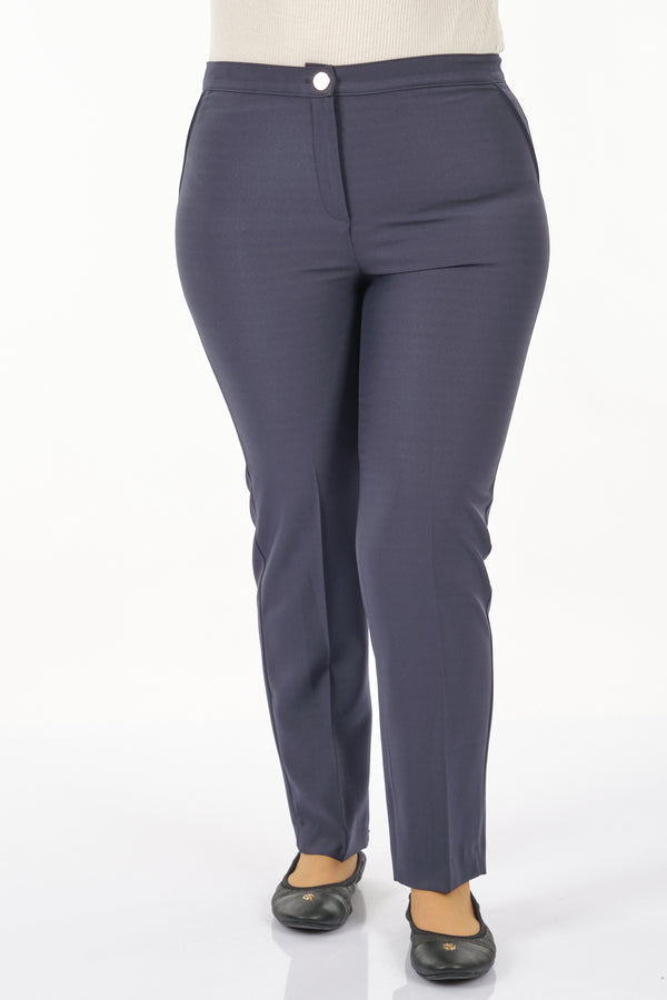 Garni Minimalist Yüksek Bel Kadın Pantolon - Günlük & İş