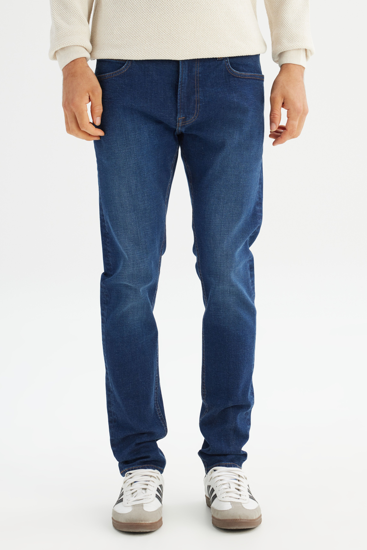 Slim Fit Dar Kesim Normal Bel Dar Paça Pamuklu Esnek Mavi Jean Denim Pantolon Lee Translation missing: ar.content.product_image_secondary