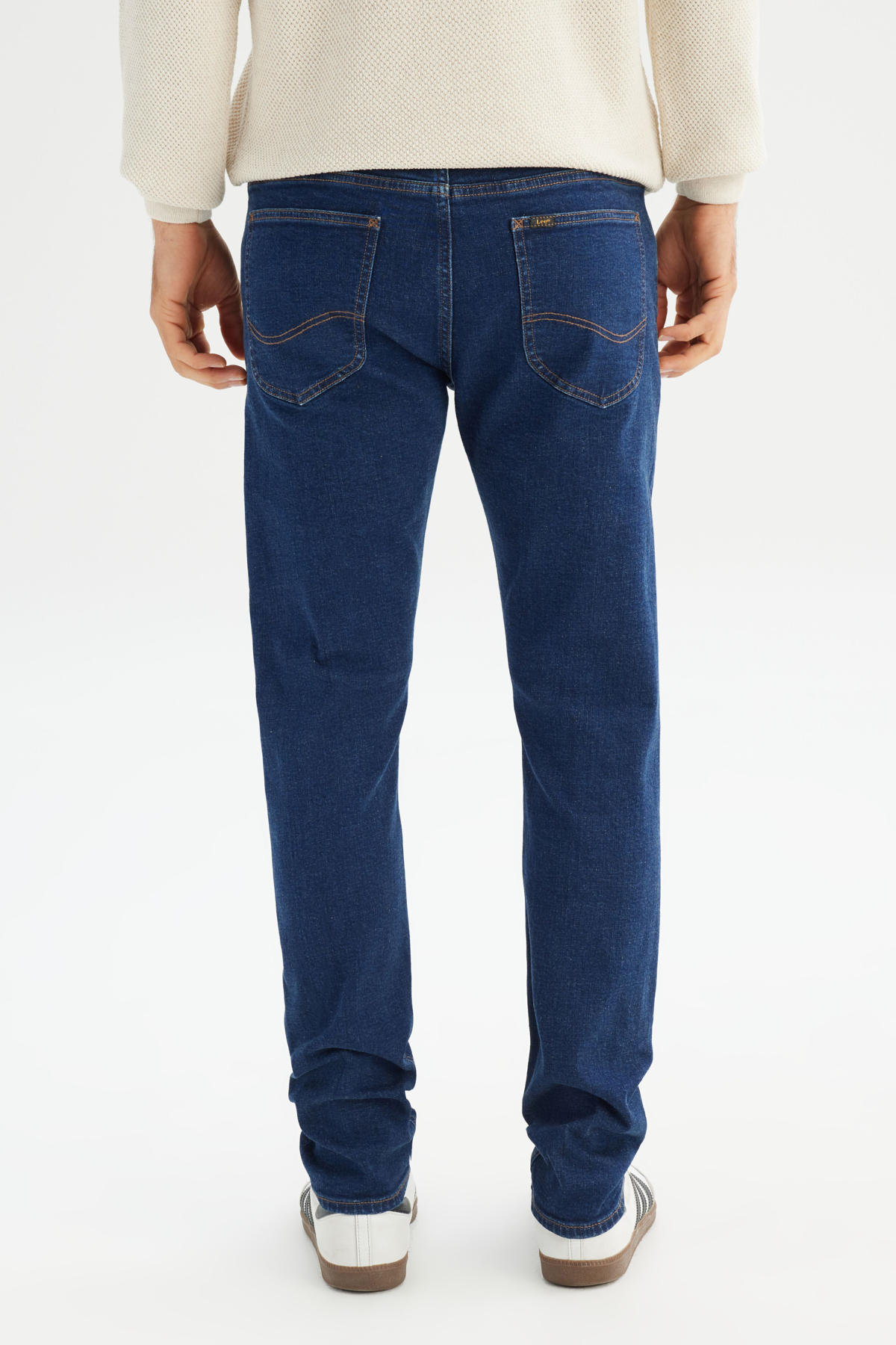 Slim Fit Dar Kesim Normal Bel Dar Paça Pamuklu Esnek Mavi Jean Denim Pantolon Lee