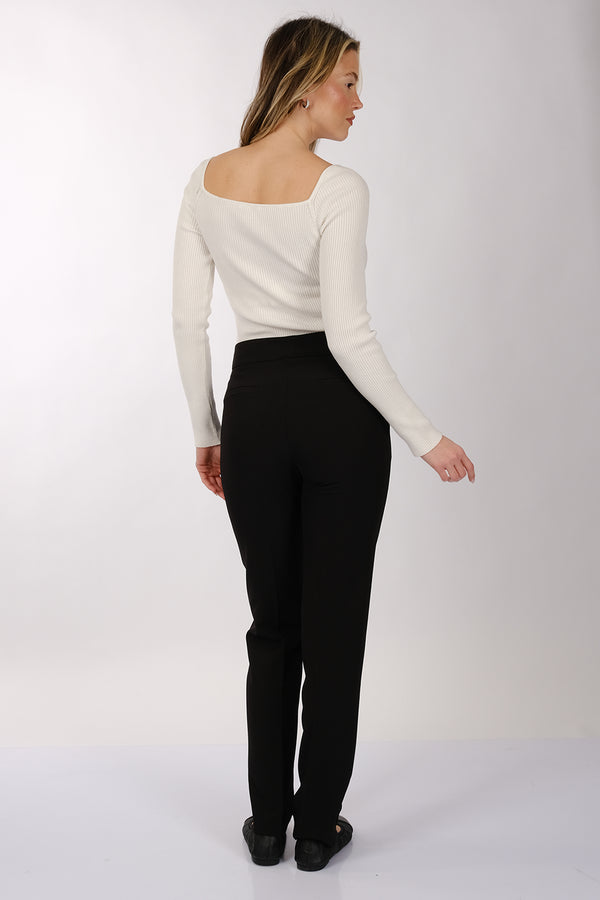 Modiva Minimalist Yüksek Bel Regular Fit Kadın Pantolon - Günlük & İş