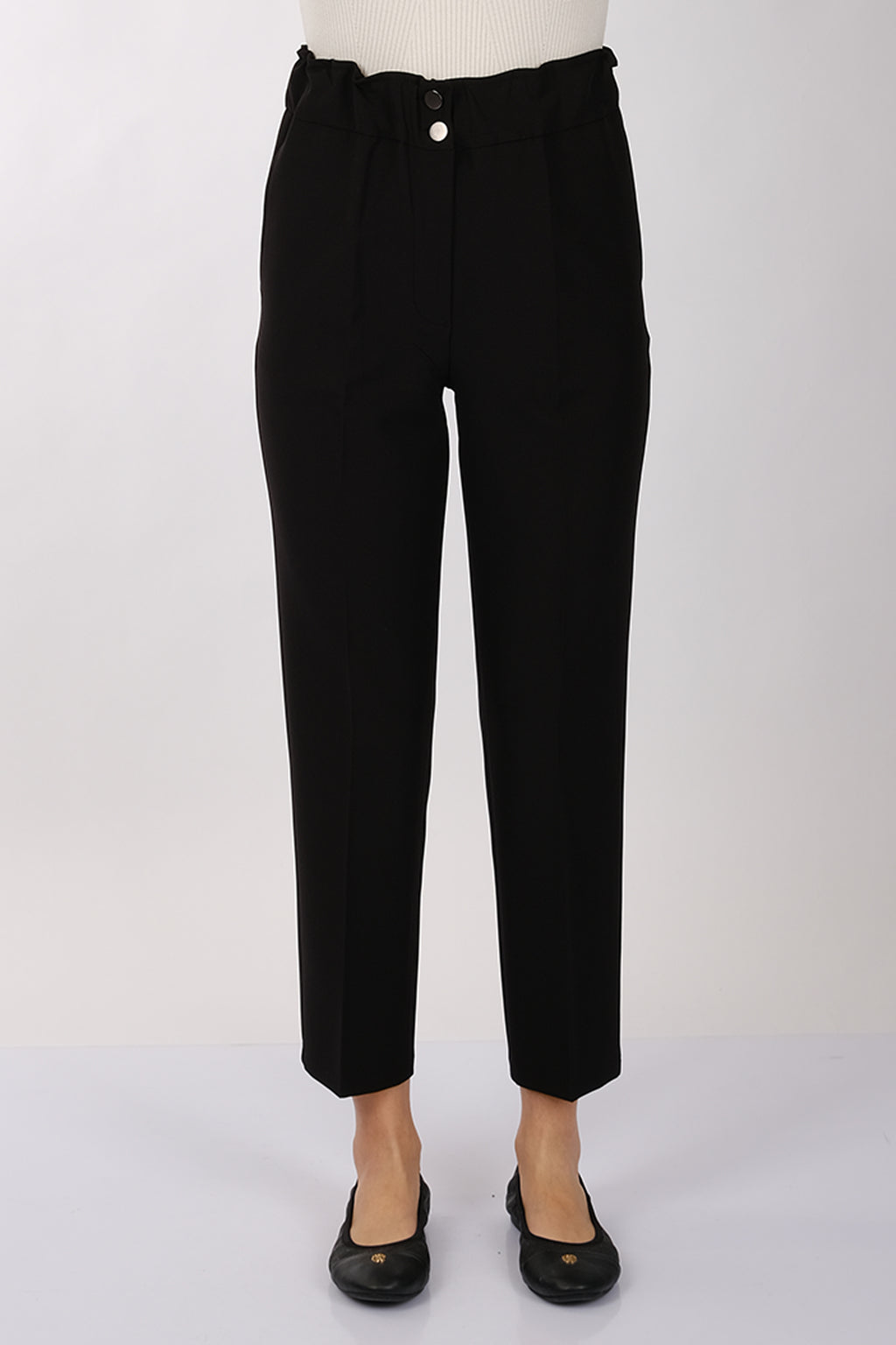 Modiva Minimalist Yüksek Bel Crop Pantolon - Günlük & İş