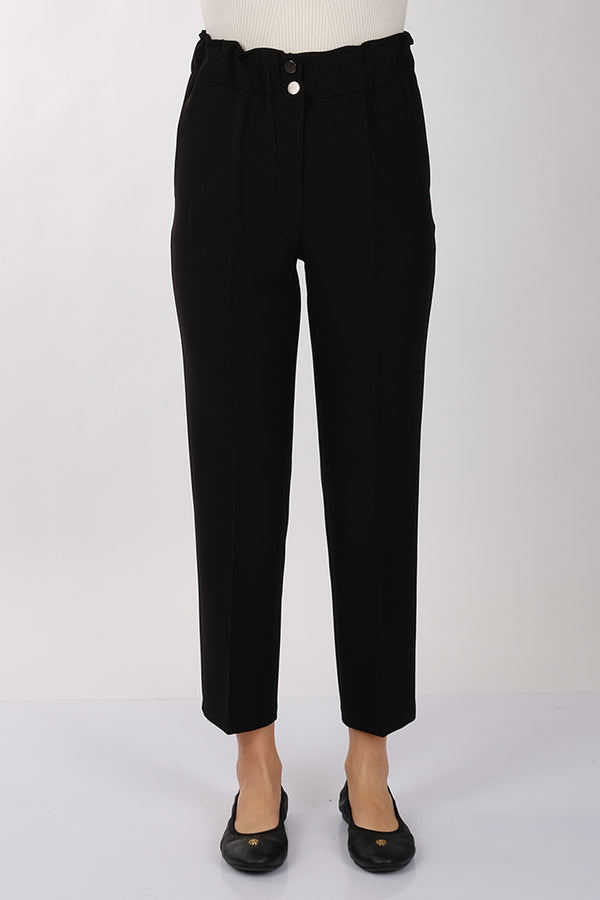 Modiva Minimalist Yüksek Bel Crop Pantolon - Günlük & İş