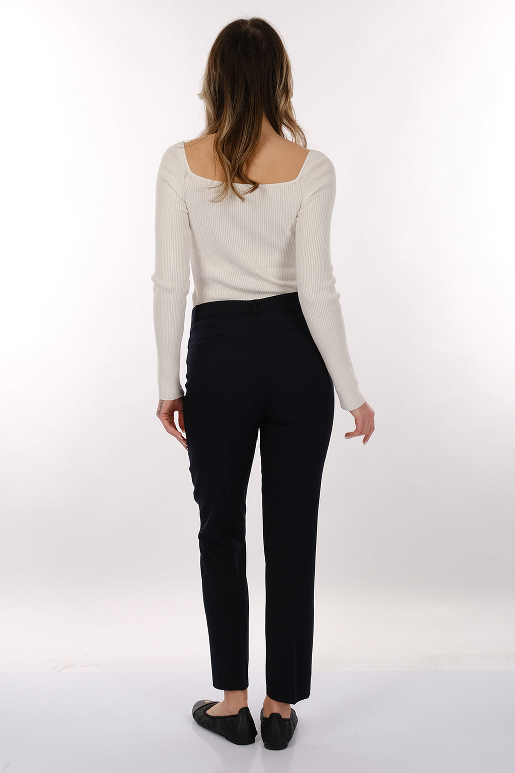 Modiva Minimalist Kadın Pantolon - Yüksek Bel, Düz Kesim, Midi Boy - Günlük & İş