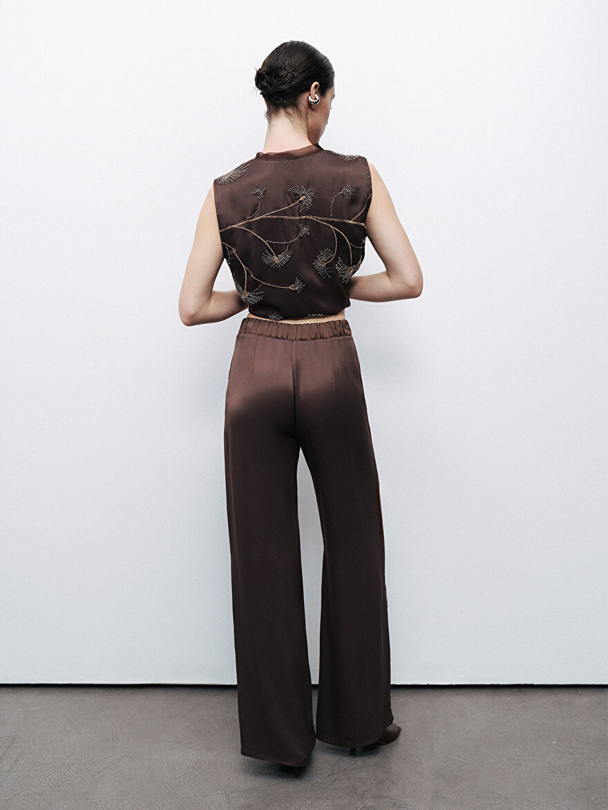 Boncuk Brodeli Pantolon