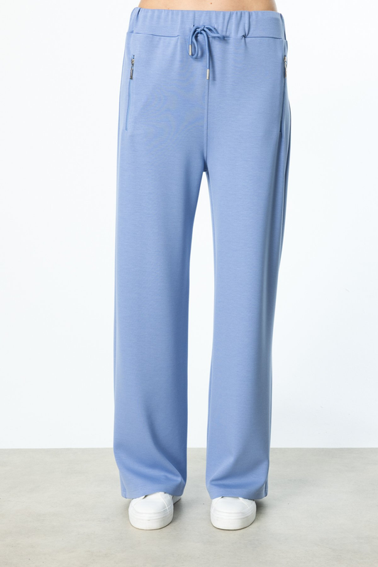 بنطال رياضي بخصر مطاطي وجيوب بسحاب