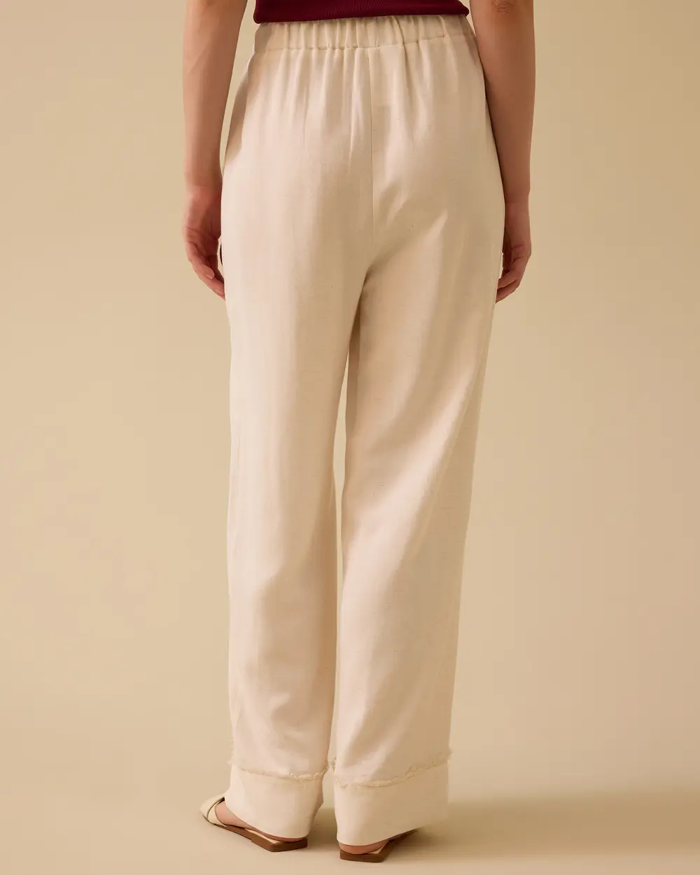 SCL Minimalist Oversize Kadın Pantolon - Geniş Paça Midi Translation missing: ar.content.product_image_secondary