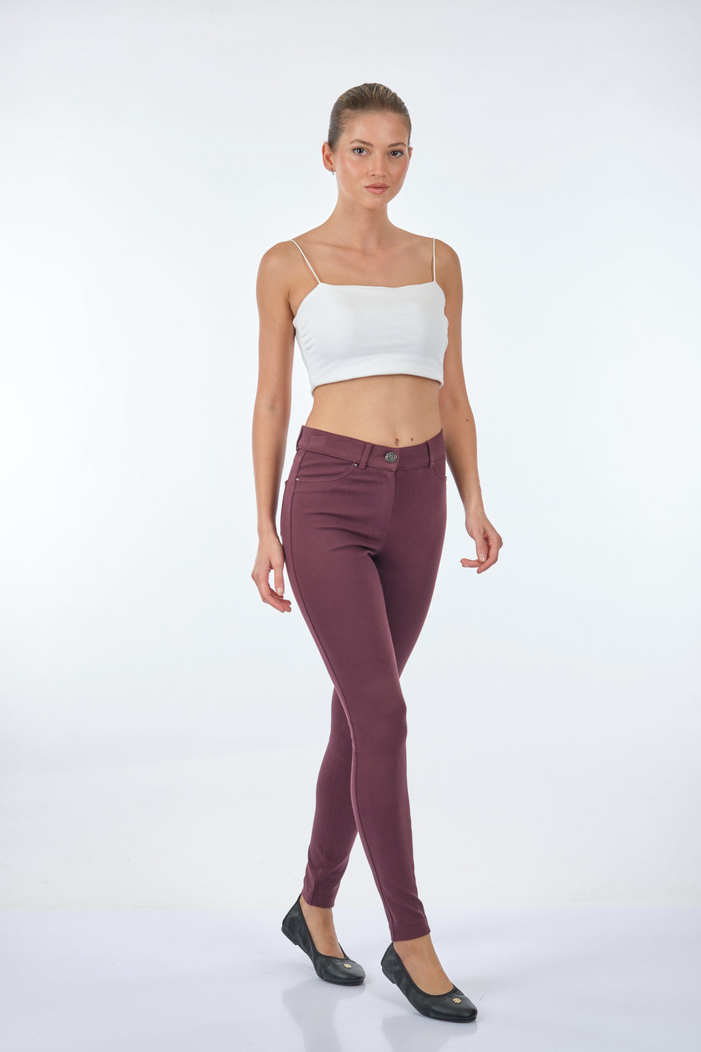 Seleste Yüksek Bel Slim Fit Kadın Pantolon - Günlük Kullanım