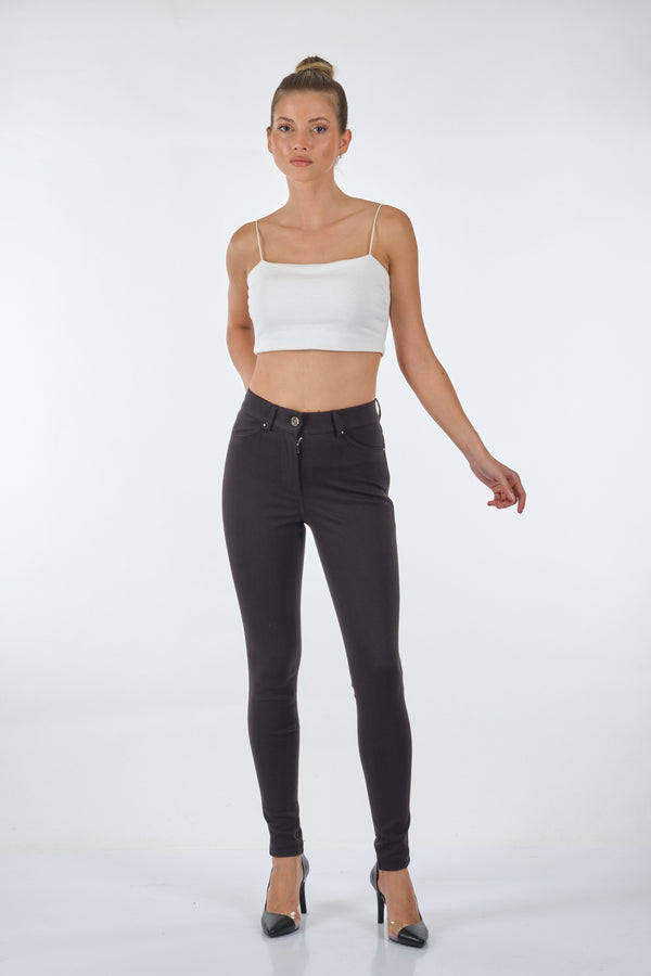 Seleste Yüksek Bel Slim Fit Kadın Pantolon - Günlük Kullanım