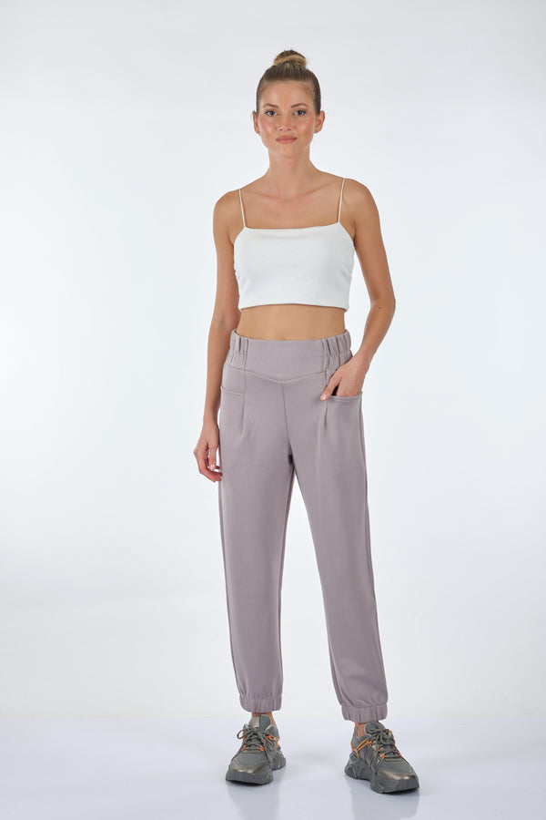 Vedi Oversize Kadın Pantolon: Minimalist Stil, Yüksek Bel, Midi Boy
