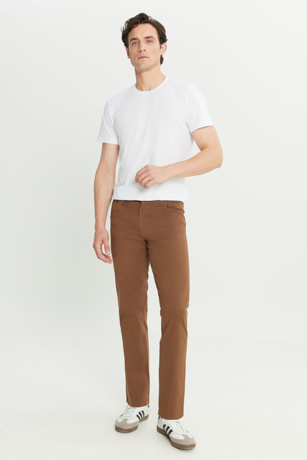 Straight Fit Düz Kesim Normal Bel Açık Kahverengi Esnek Texas Authentic  Wrangler