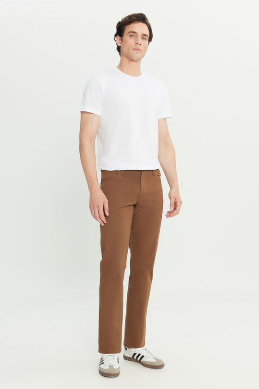 قصة مستقيمة، خصر عادي، بني فاتح، مطاطي، تكساس أوتنتيك رانجلر